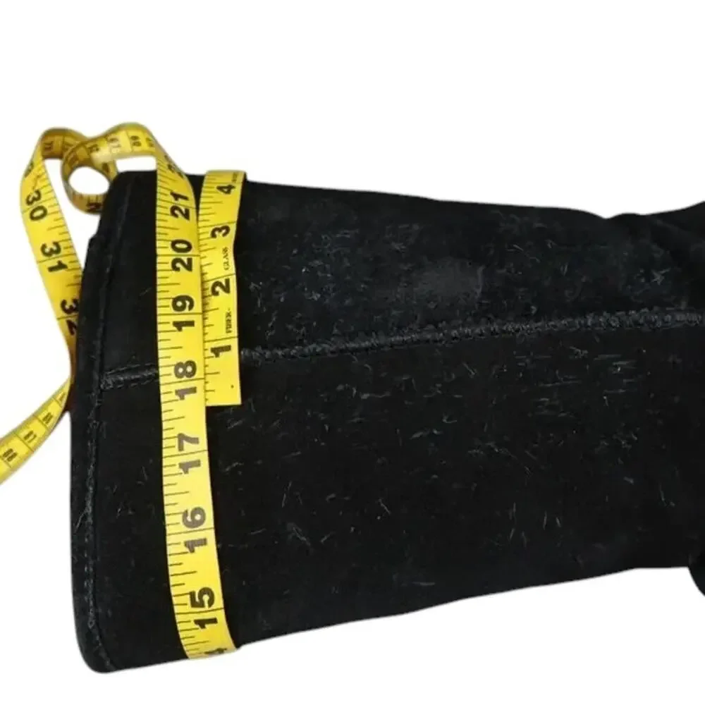 Bearpaw Shoes Women 9 Boot Winter Tall Emma Leather Sheepskin Warm Comfort Black - Picture 16 of 16